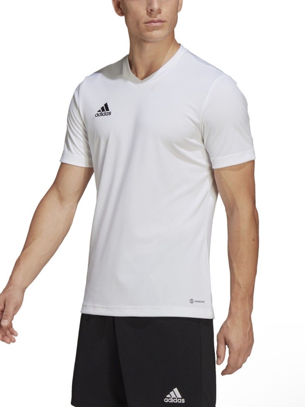 Adidas Men's White Performance V-Neck Training Shirt